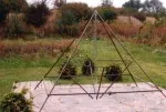 Das erste je gebaute Modell C der Horus-Energiepyramiden, September 1990
